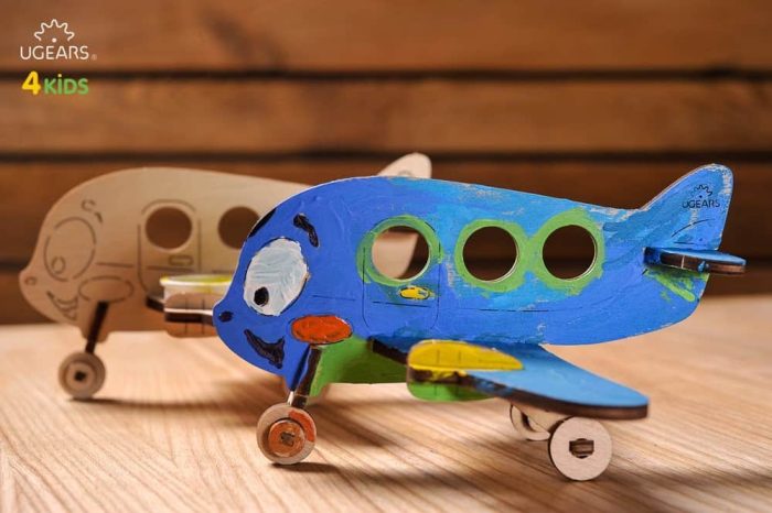 Lėktuvas 3D modelis spalvinimui